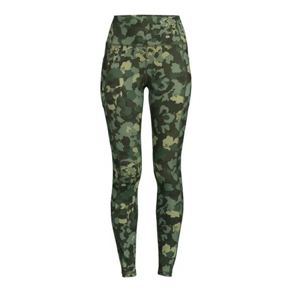Avia Womens Pull On Camo Print Active Leggings with Side Pockets & Elastic Waist - Picture 5 of 5